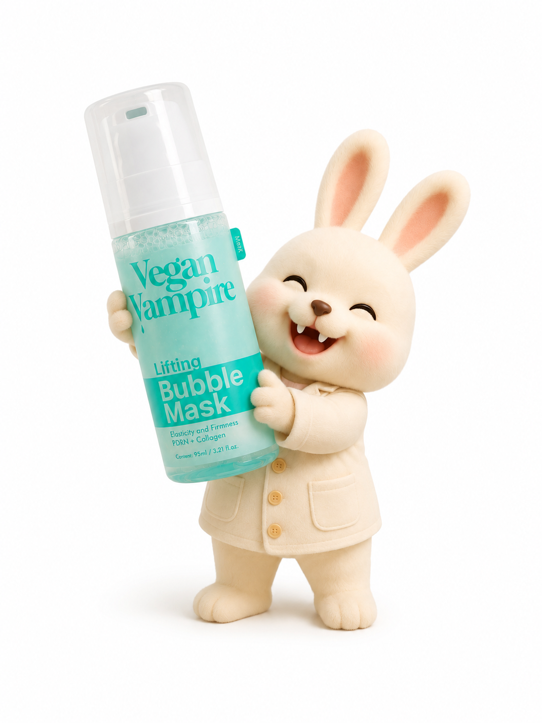 Conejo de Vegan Vampire con Bubble Mask